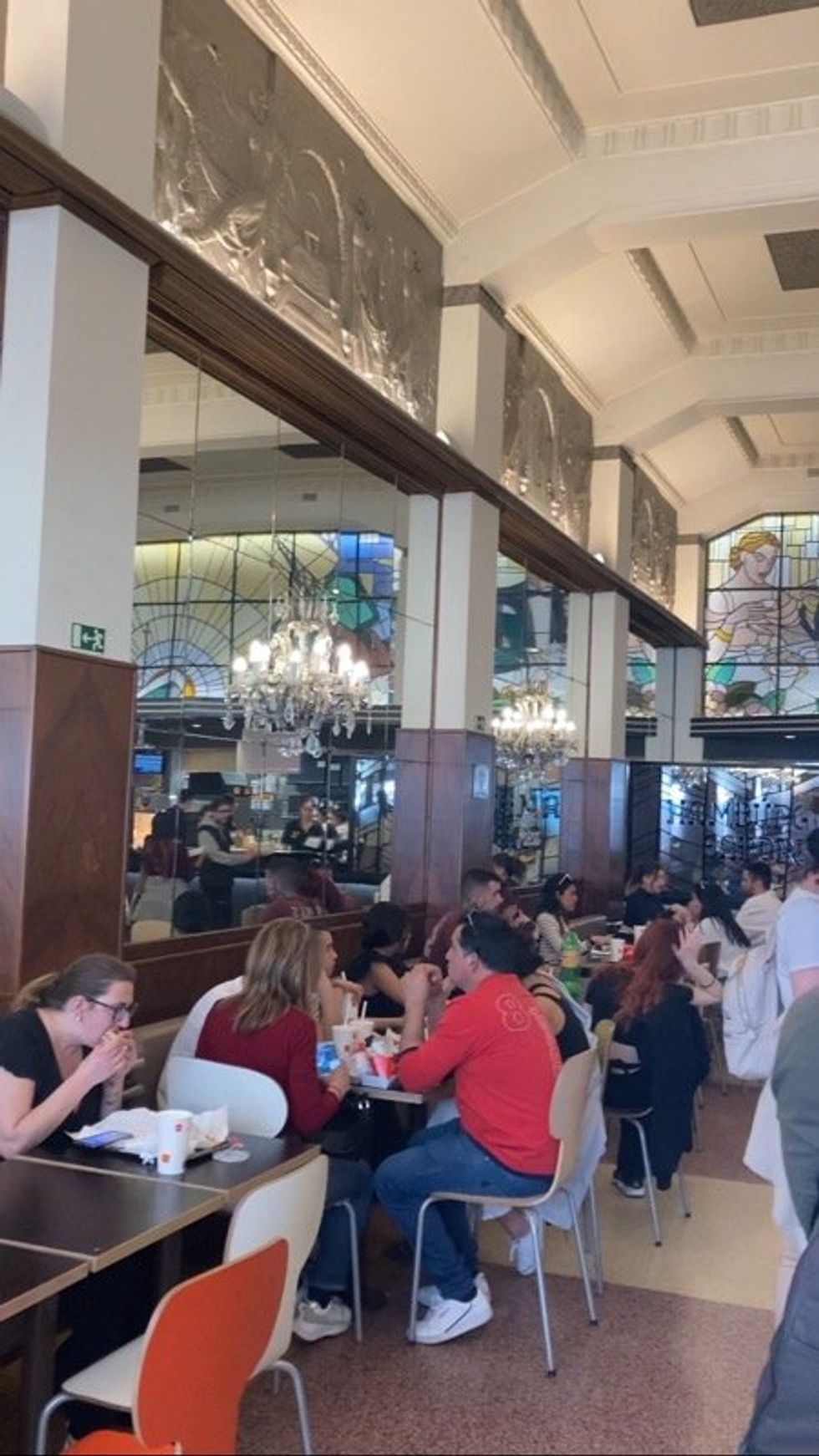 Interior of McDonald's.