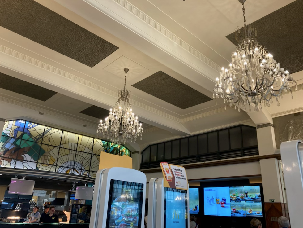 Interior of McDonald's.