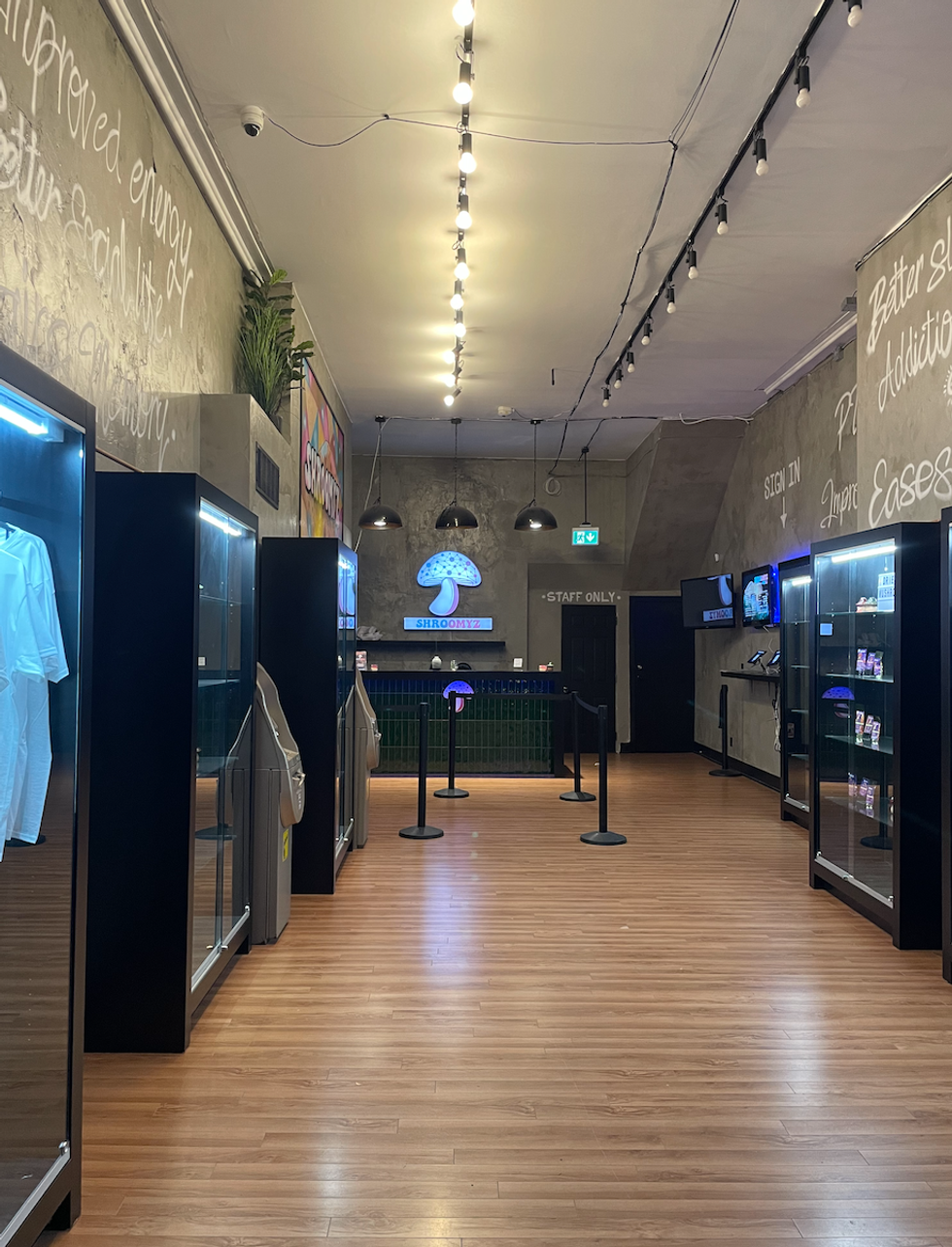 Interior of Shroomyz.