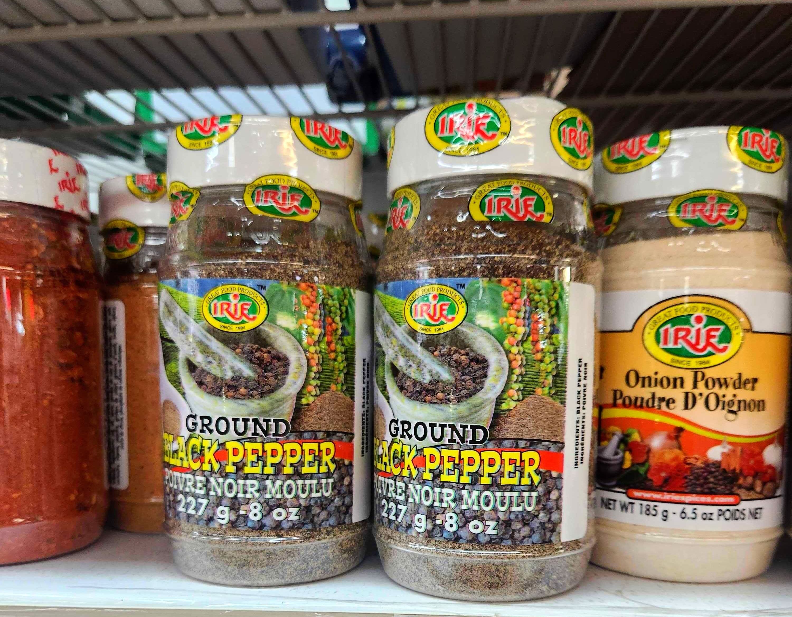 Irie brand ground black pepper from Nosso Talho.