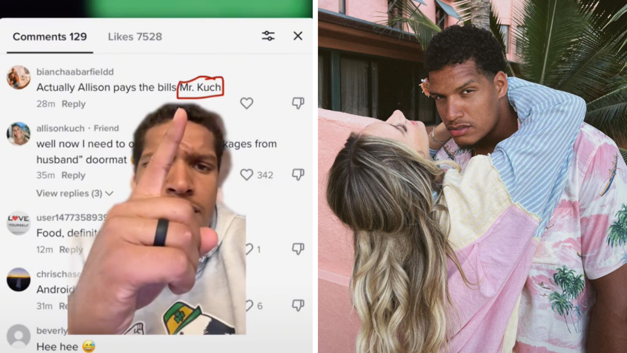 Isaac Rochelle on TikTok. Right: Isaac Rochelle and Allison Kuch on Instagram.