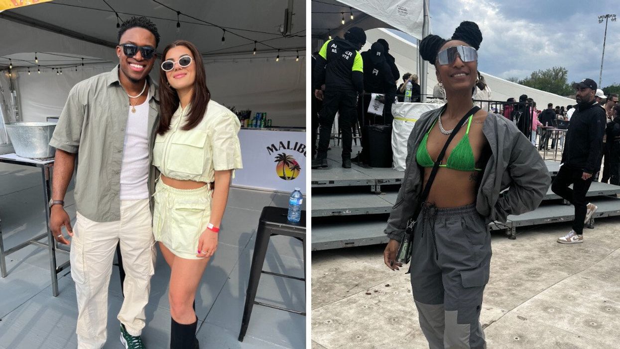 Ismaël Dumerlus et Megan Cyr. Droite : Angie, alias Citron Rose sur les réseaux sociaux.