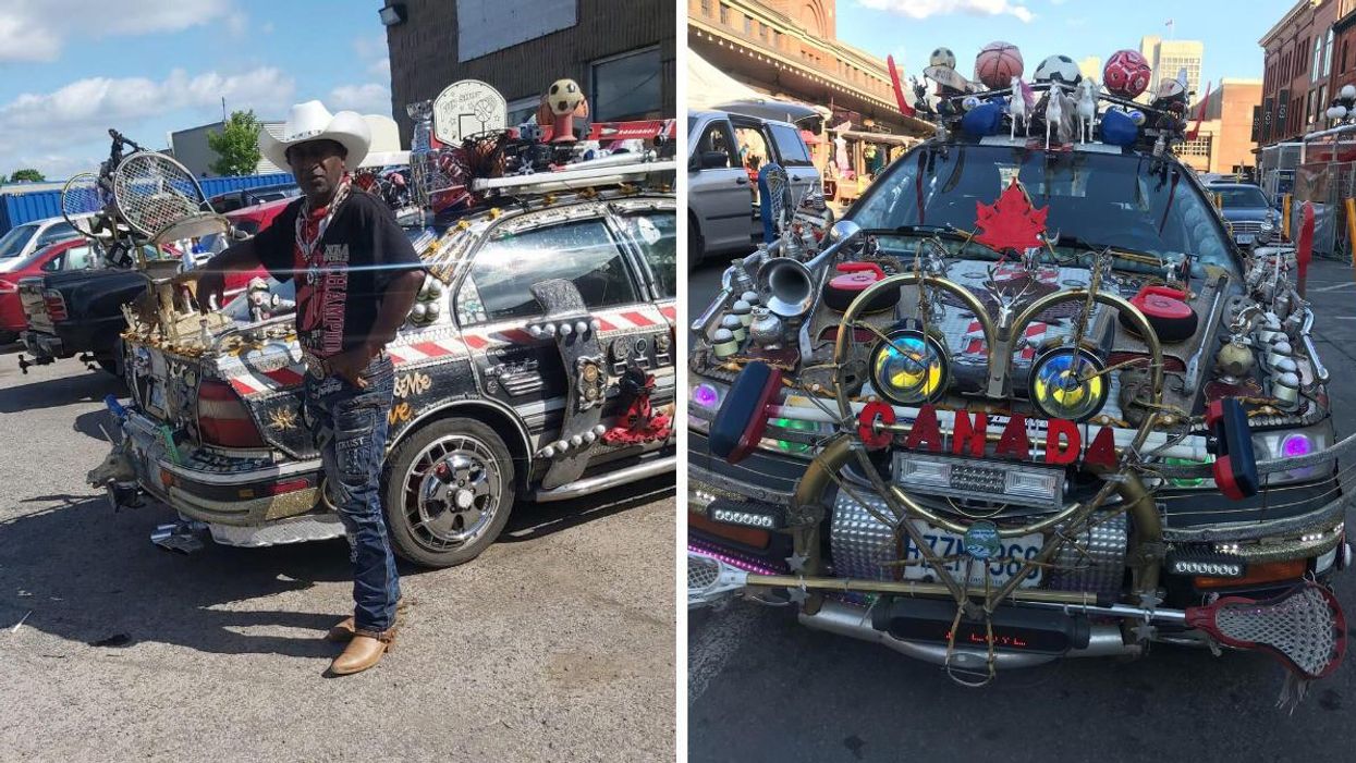 Ismael Ibg. Right: Decorated Honda Accord.