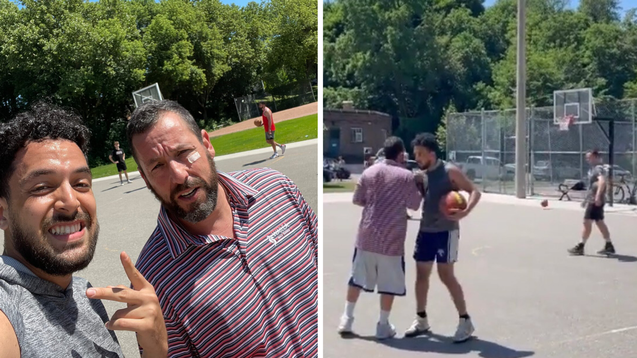 Ismail Abdelhalim and Adam Sandler.