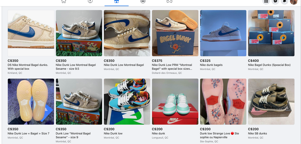 Items sur Facebook Marketplace.