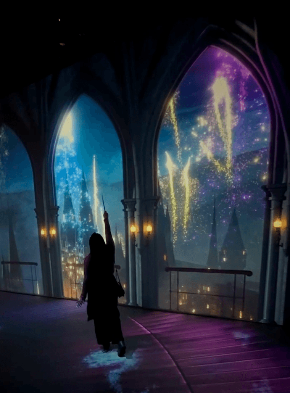 Izabelle \u00e0 l'exposition immersive Harry Potter : Visions de la magie \u00e0 Montr\u00e9al pendant la grande finale.