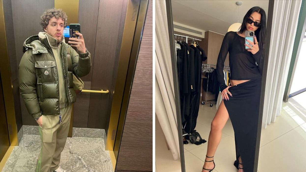 Jack Harlow. Right: Dua Lipa.