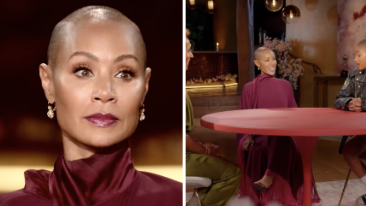 Jada Pinkett Smith. Right: Jada Pinkett Smith with WIllow Smith and Adrienne 'Gammy' Banfield Norris.