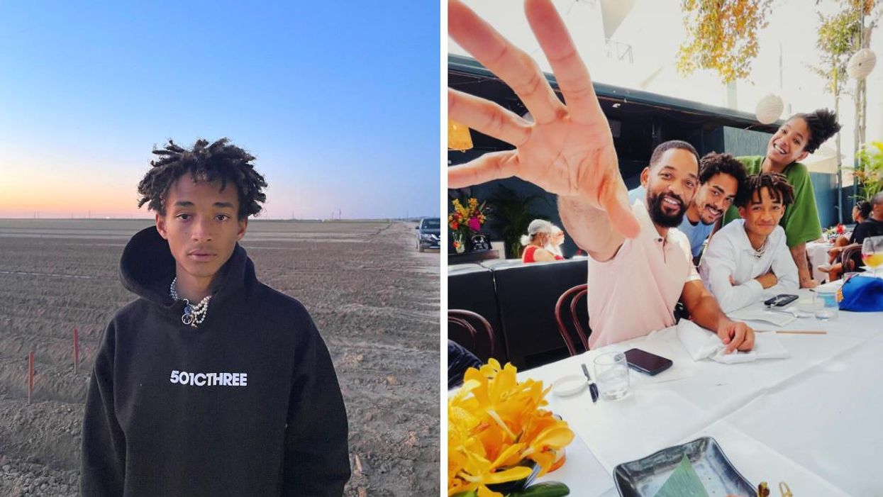 Jaden Smith. Droite : Will Smith et ses enfants.