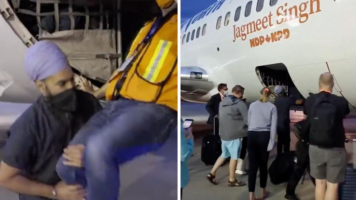 Jagmeet Singh décharge son avion lui-même et voici pourquoi