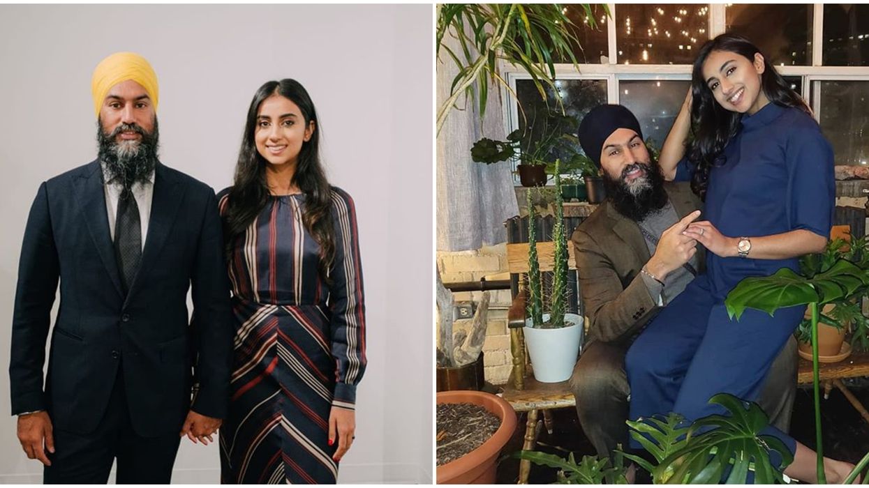 Jagmeet Singh & His Wife Were Twinning Adorably In A Fall Photoshoot