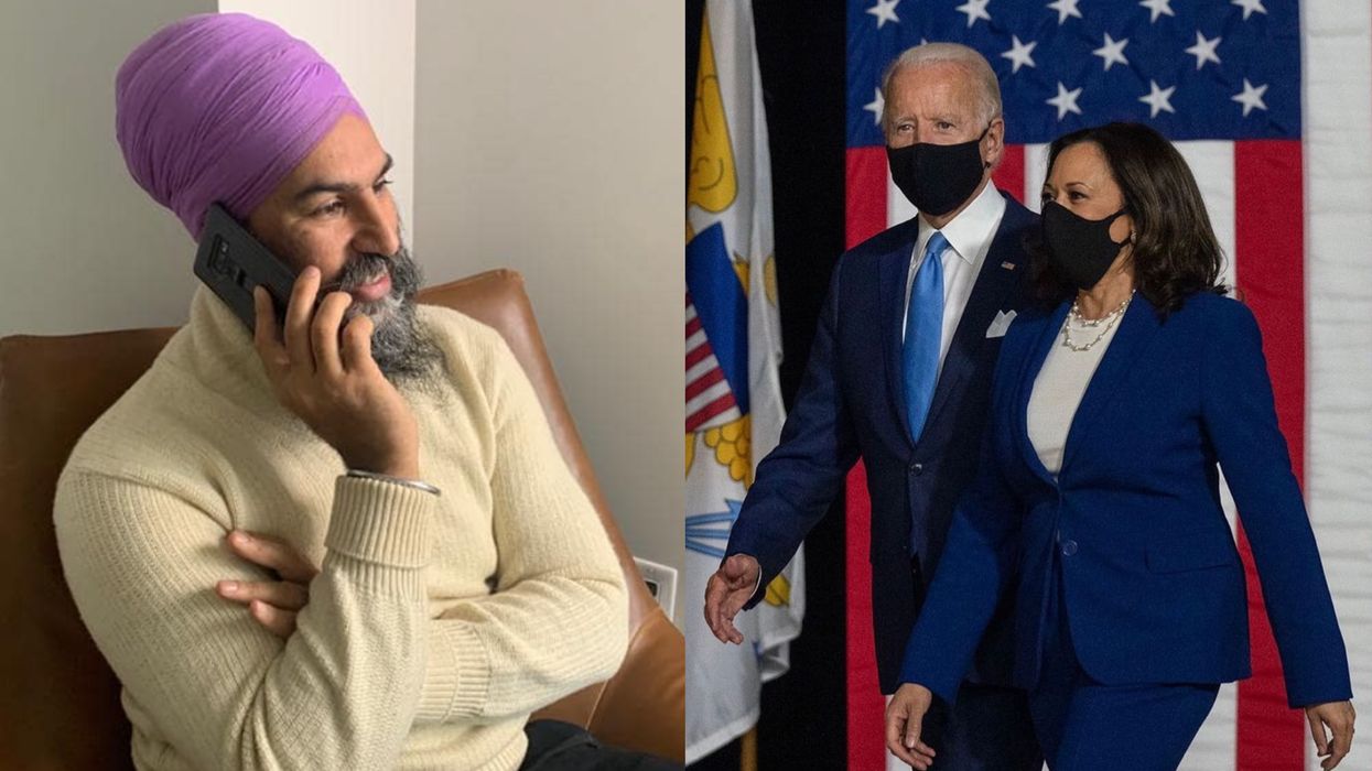 Jagmeet Singh Is Celebrating The 'Historic' Moment Kamala Harris Got Sworn-In