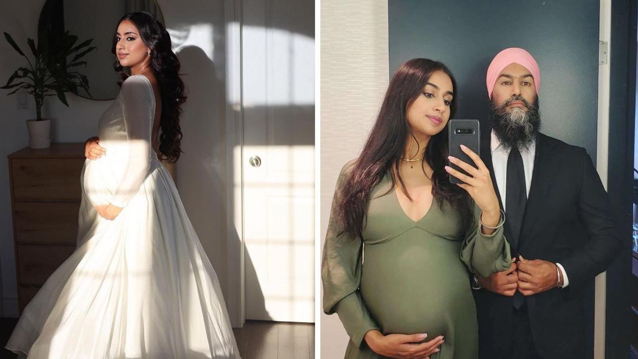Jagmeet Singh's Photos Of Gurkiran Kaur Holding Her Baby Bump Show Her Absolutely 'Glowing'
