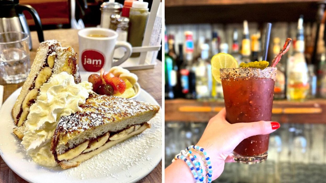 Jam Cafe in Victoria. Right: Brunch in Victoria.