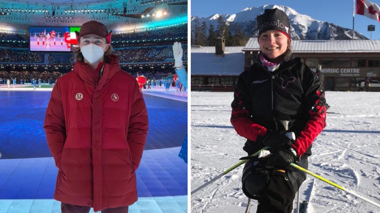 James Dunn at the Beijing Paralympics. Right: Christina Picton.