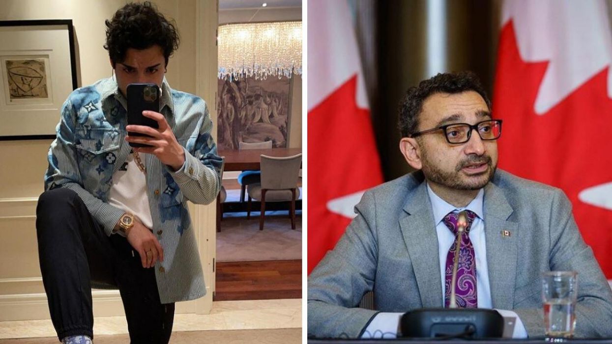 James William Awad. Right: Minister of Transport Omar Alghabra.