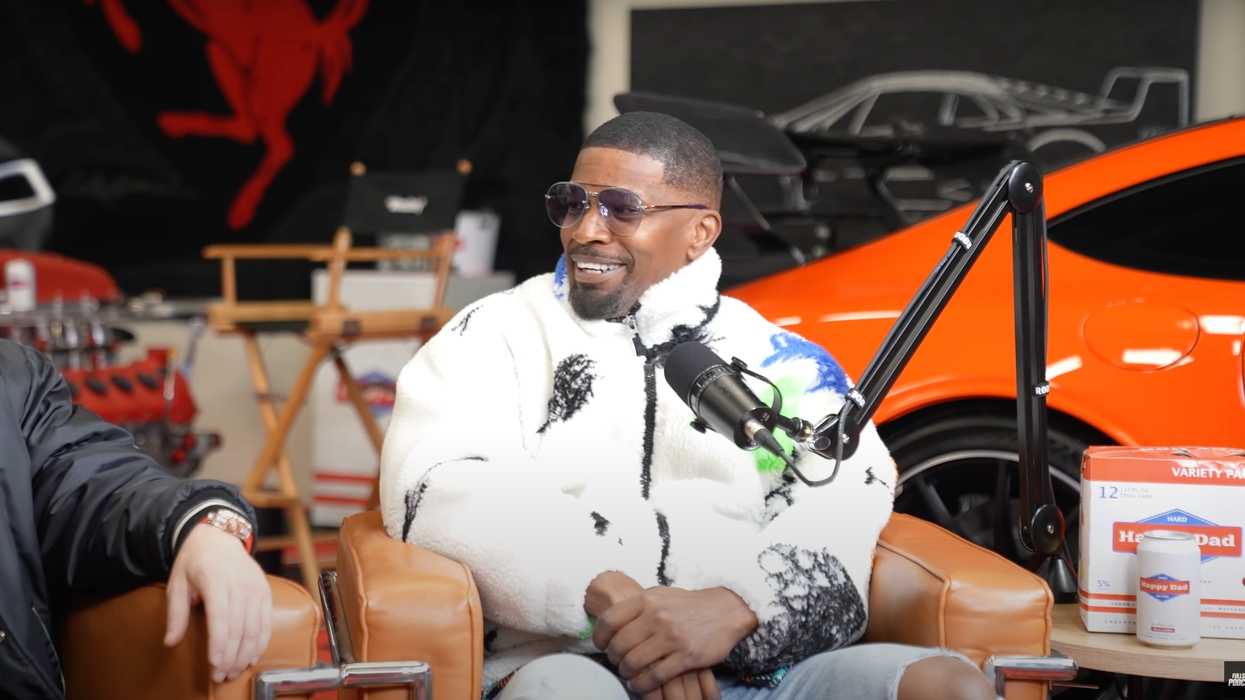 Jamie Foxx sits for a Full Send Podcast interview.