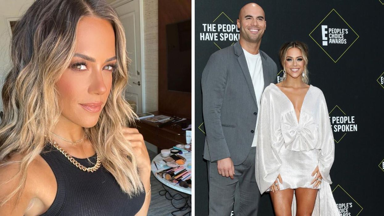 Jana Kramer. Right: Jana Kramer and Mike Caussin at the 2019 People's Choice Awards.