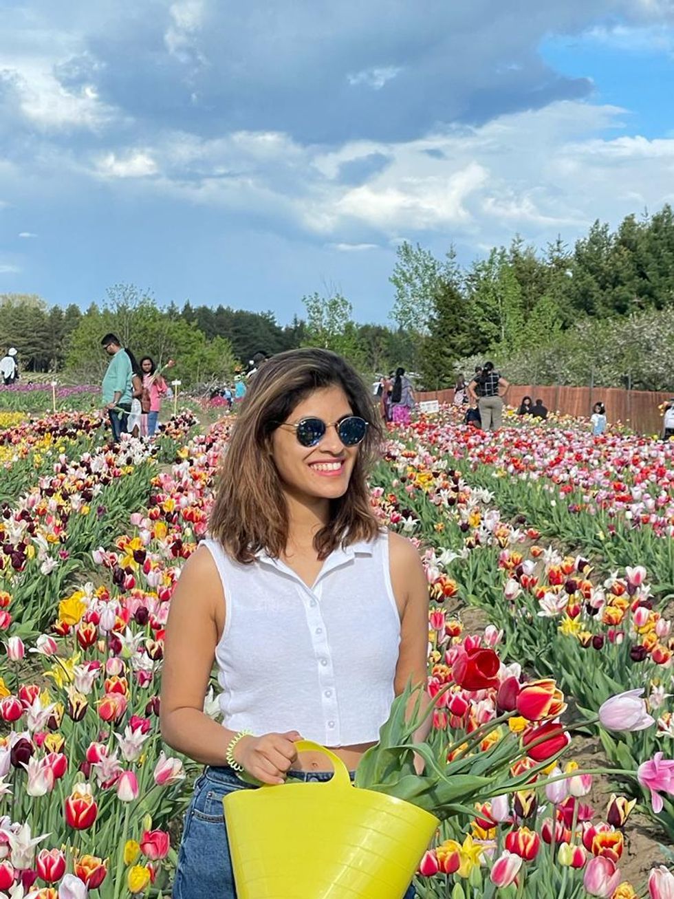 Janice Rodrigues at TASC Tulip Farm.