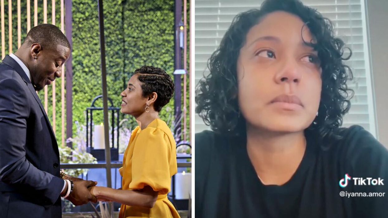 Jarrette Jones and Iyanna McNeely. Right: Iyanna McNeely in her TikTok video.