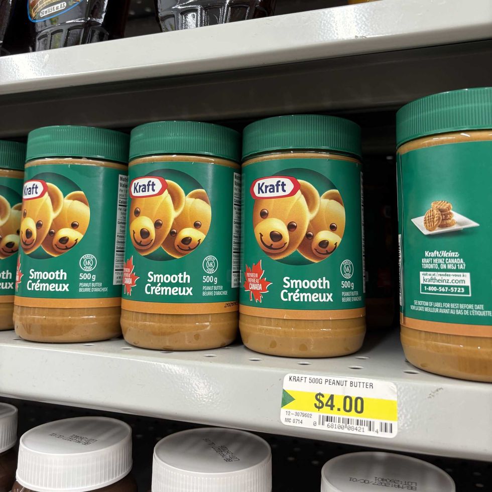 jars of Kraft peanut butter at Dollarama