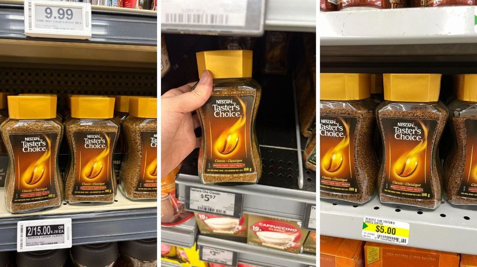 jars of nescafe instant coffee at loblaws, walmart and dollarama