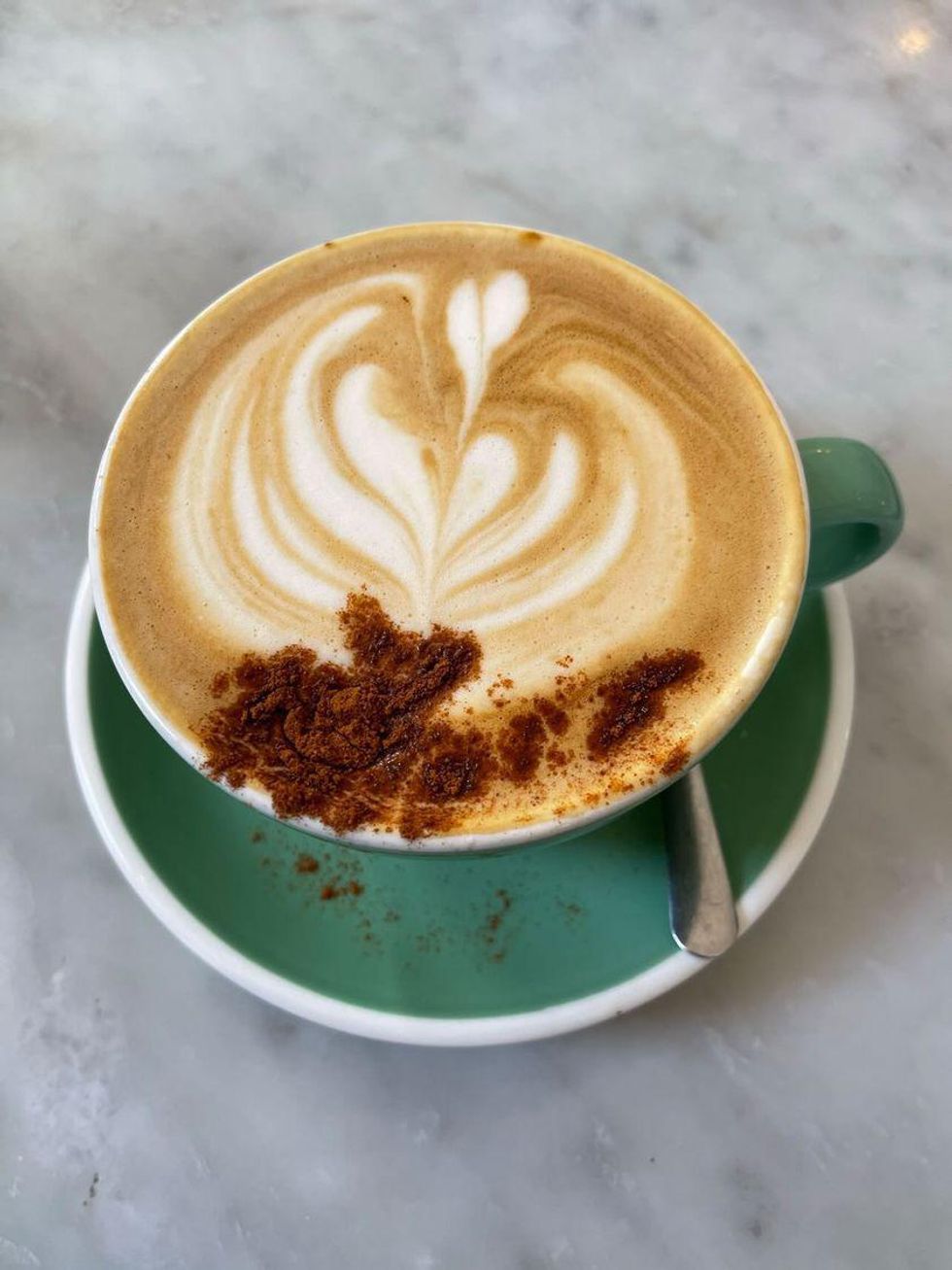 Jazmine's photo of the spiced lavender mocha from The Collin's Quarter.