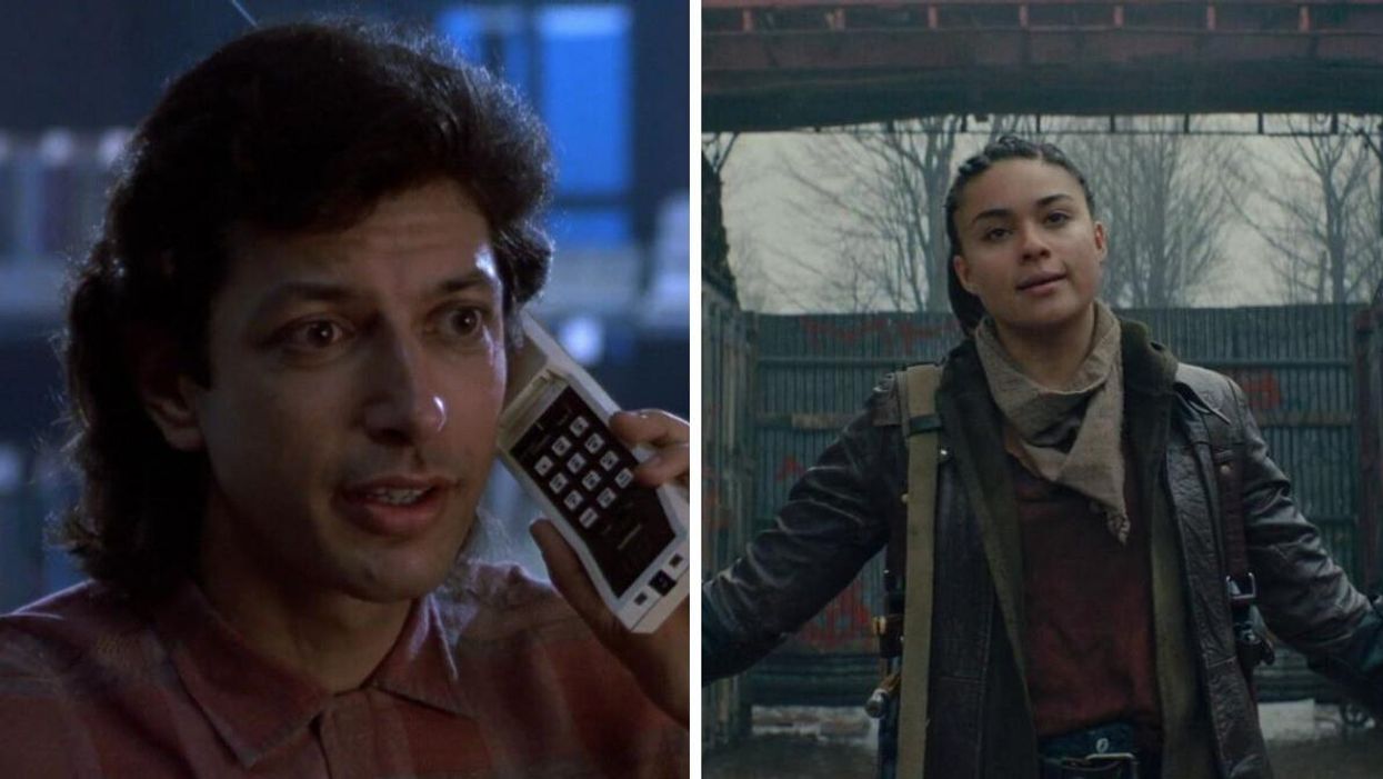 Jeff Goldblum in The Fly. Right: Devery Jacobs in Blood Quantum.