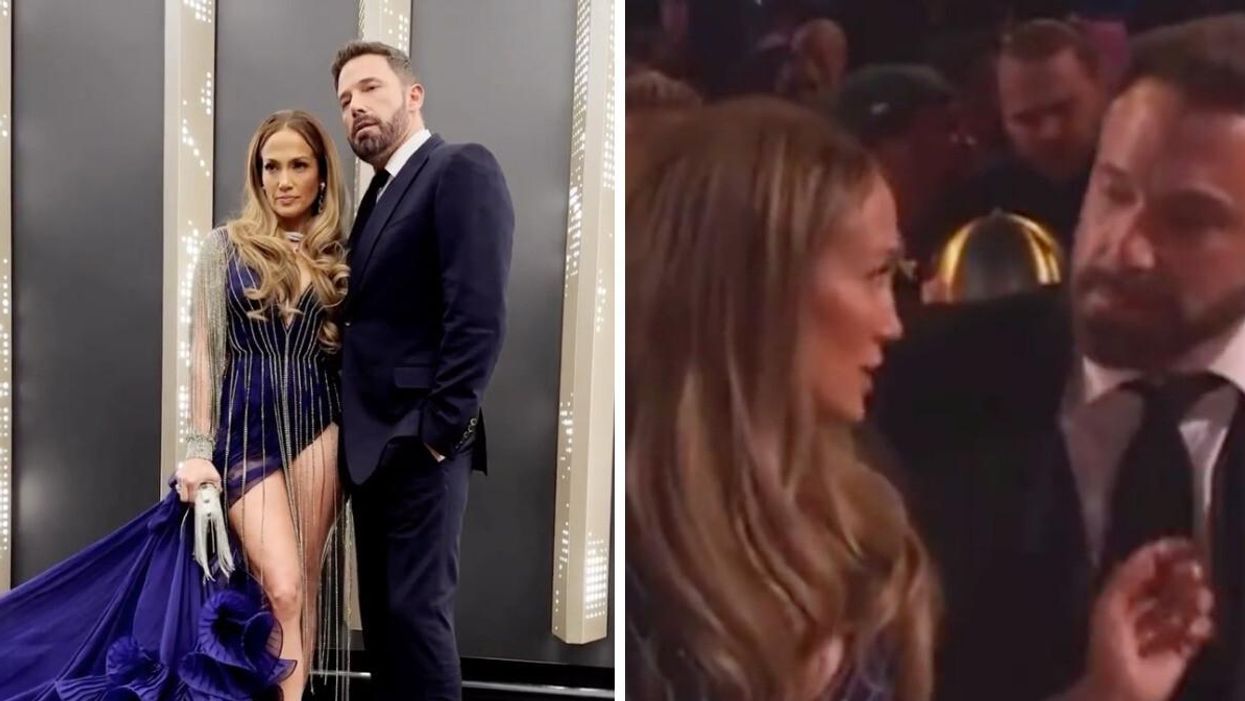 Jennifer Lopez and Ben Affleck at the 2023 Grammy Awards.