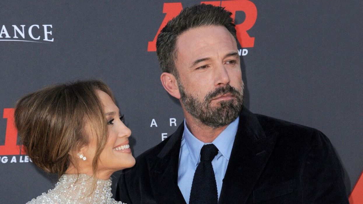 Jennifer Lopez and Ben Affleck at the premiere of "Air."