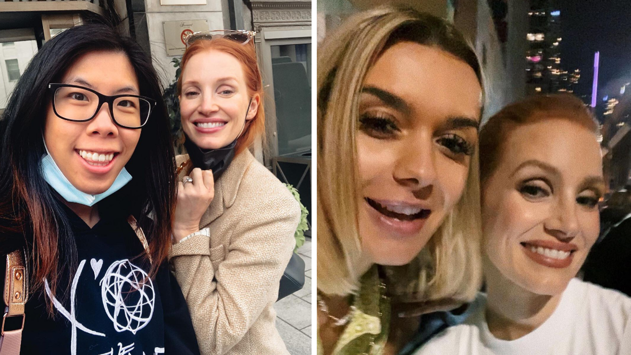 Jessica Chastain Casually Snapped Selfies With Fans While In Toronto For TIFF (PHOTOS)