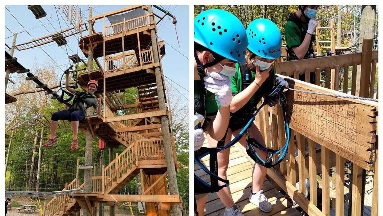 Jeu d'évasion aérien à Bromont.