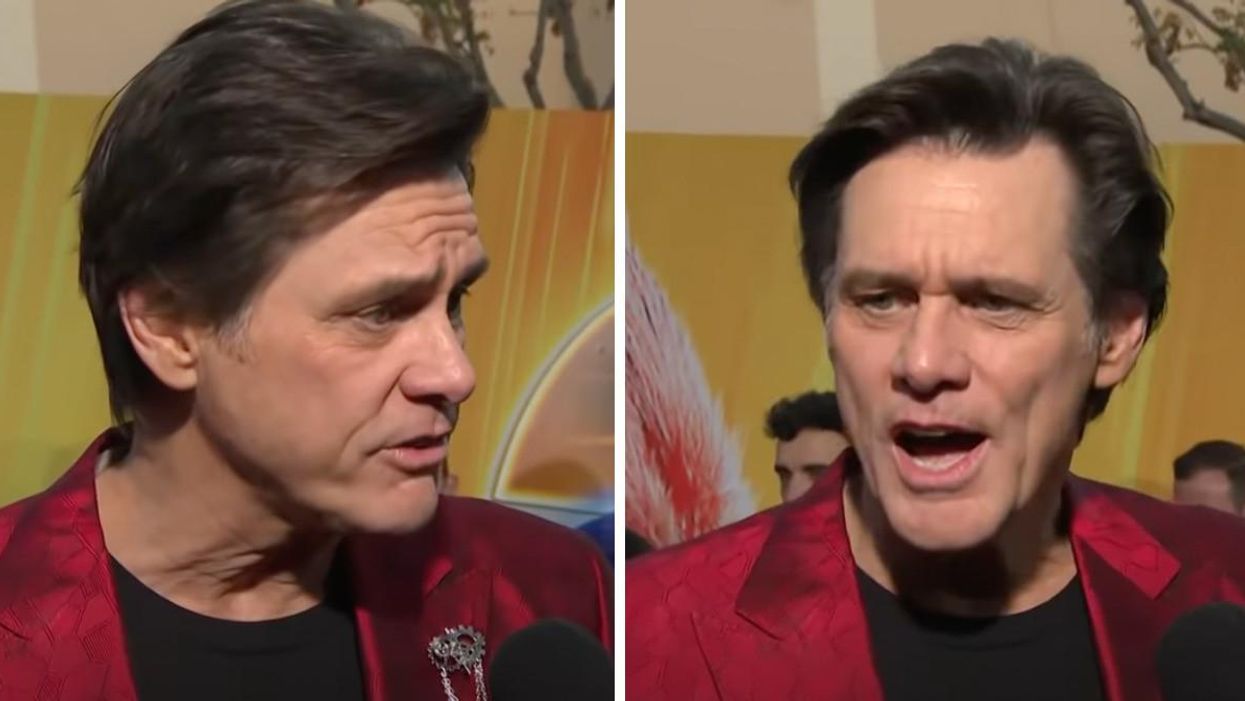 Jim Carrey on the red carpet.