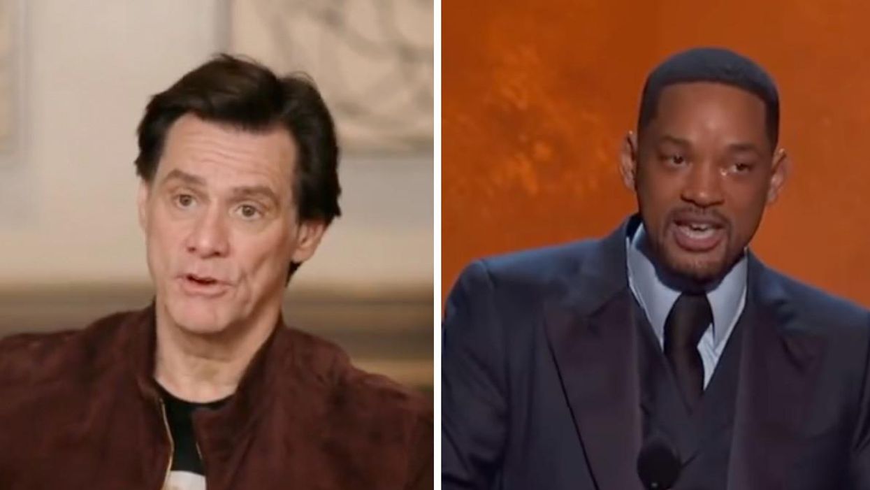 Jim Carrey. Right: Will Smith.