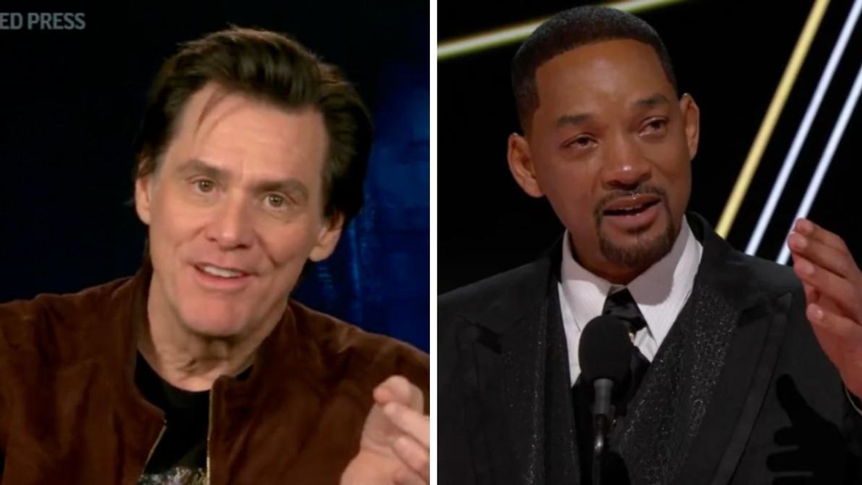 Jim Carrey. Right: Will Smith.