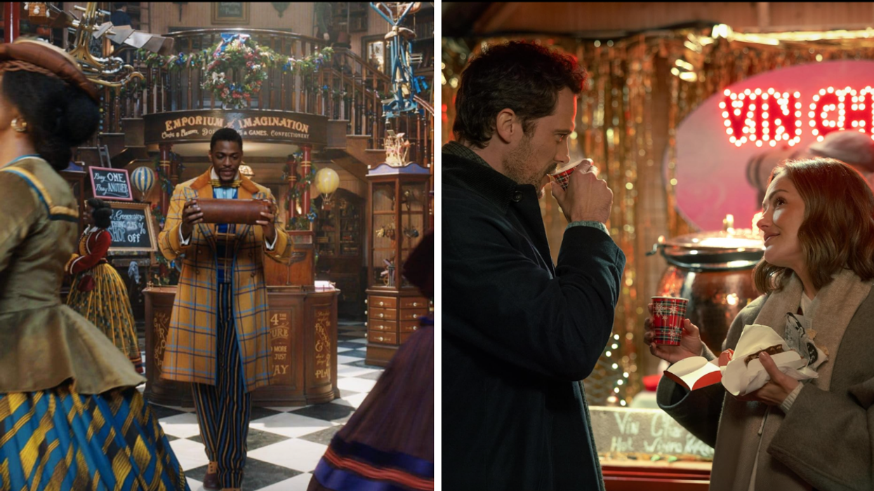 Jingle Jangle : Un Noël enchanté. Droite : Bulles de Noël sur Netflix.