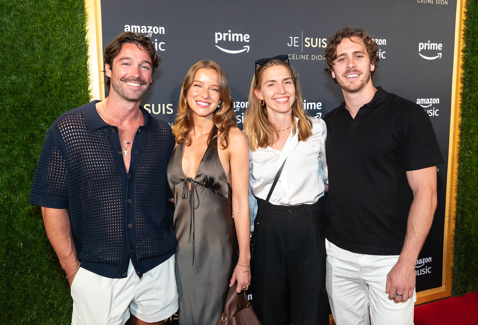 Joey Scarpellino, Emy-Jade Greaves, Samuel Gauthier sur le tapis rouge de JE SUIS : C\u00c9LINE DION.