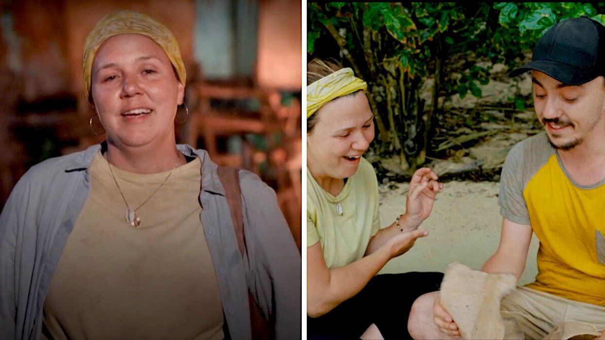 Johannie de Survivor Québec. Droite : Johannie et Joël de Survivor Québec