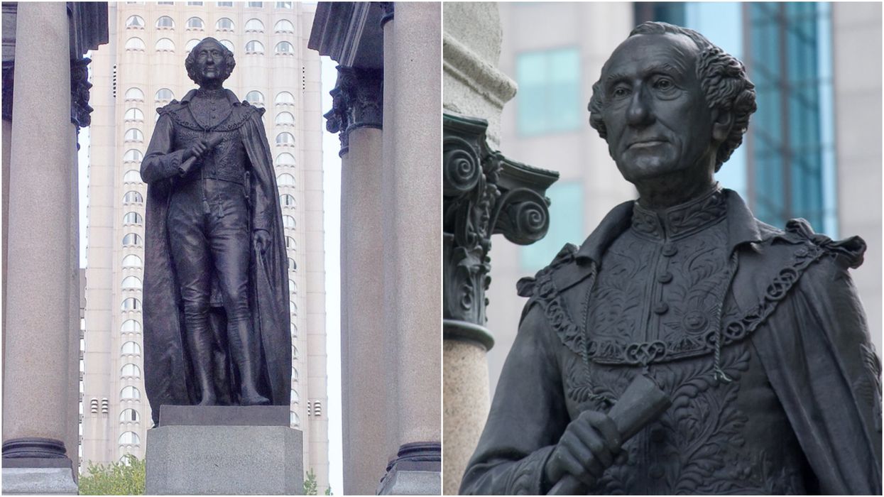 John A. Macdonald Statue Was Toppled In Montreal Following A Protest (VIDEO)