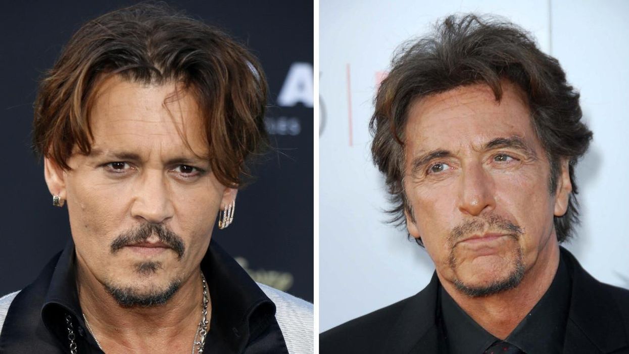 Johnny Depp. Right: Al Pacino.