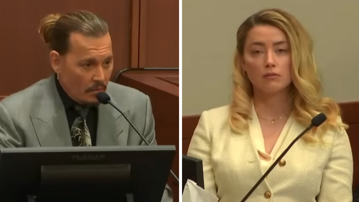 Johnny Depp. Right: Amber Heard.