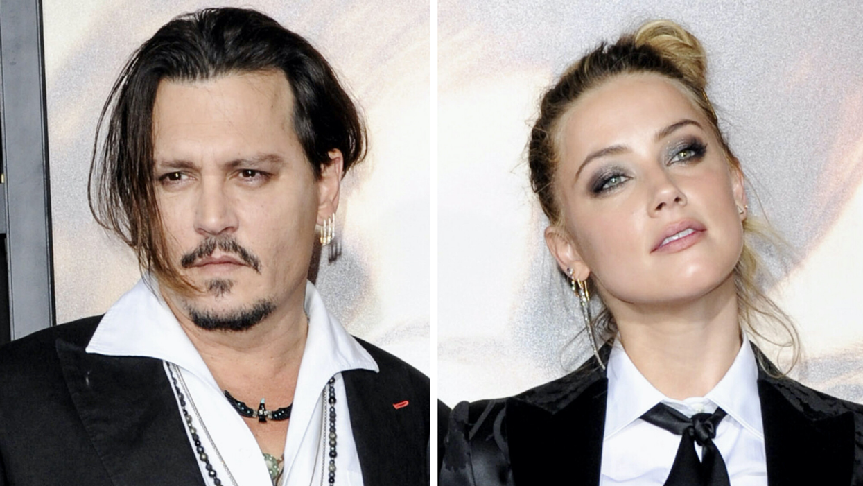 Johnny Depp. Right: Amber Heard.