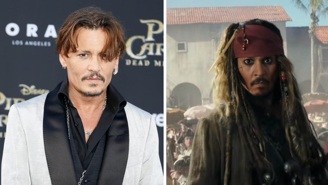 Johnny Depp: Right: Johnny Depp in character as Captain Jack Sparrow.