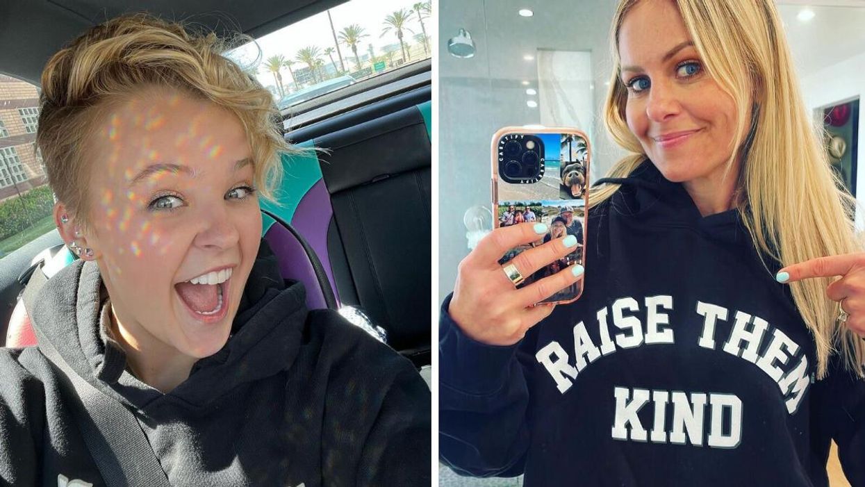 JoJo Siwa. Right: Candace Cameron Bure.