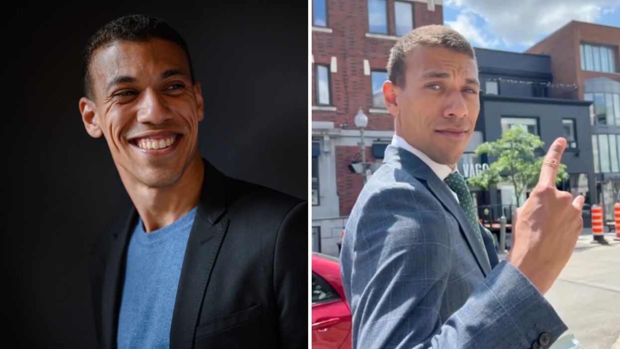 Jonathan Pedneault. À droite : Jonathan Pedneault.