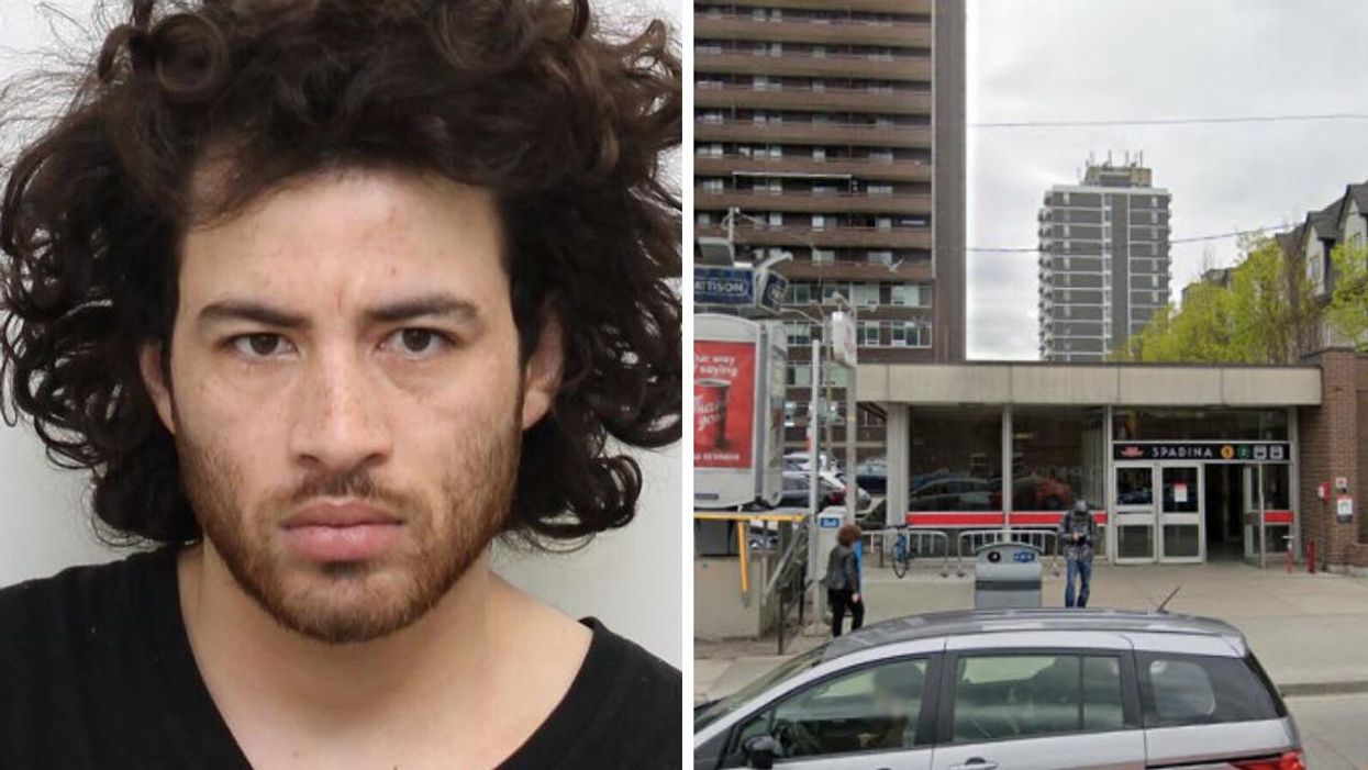 Joseph O'Sullivan Martinez of Toronto. Right: Spadina Station.