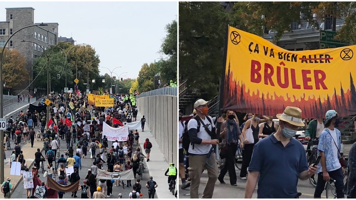 Journée mondiale de mobilisation climatique : Manifestation au centre-ville de Montréal