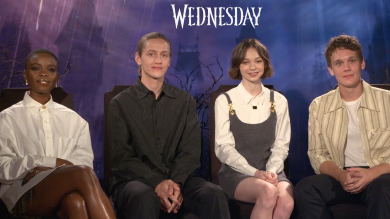 Joy Sunday, Percy Hynes White, Emma Myers and Hunter Doohan.
