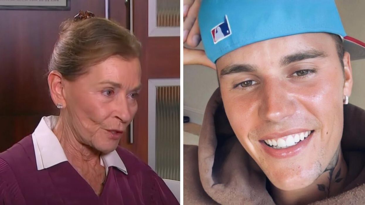 Judge Judy. Right: Justin Bieber.