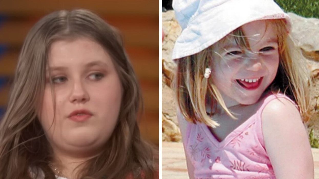 Julia Wendell who claimed to be missing girl Madeleine McCann. Right: Madeleine McCann.